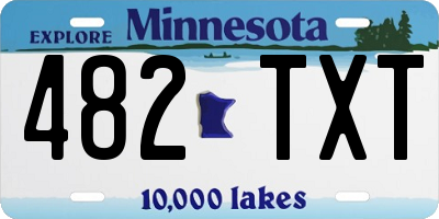 MN license plate 482TXT