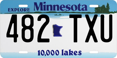 MN license plate 482TXU