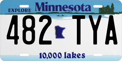 MN license plate 482TYA