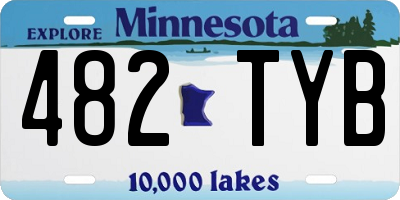 MN license plate 482TYB
