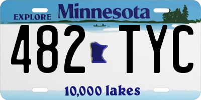 MN license plate 482TYC