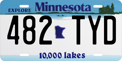 MN license plate 482TYD
