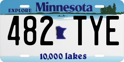 MN license plate 482TYE
