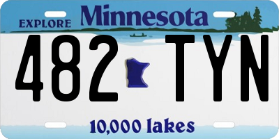MN license plate 482TYN