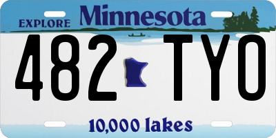 MN license plate 482TYO