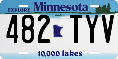 MN license plate 482TYV