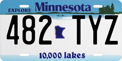 MN license plate 482TYZ