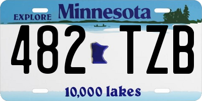 MN license plate 482TZB