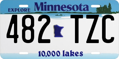 MN license plate 482TZC