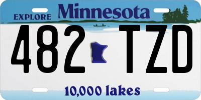 MN license plate 482TZD