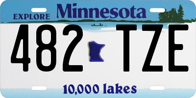 MN license plate 482TZE