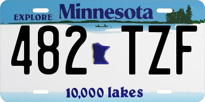 MN license plate 482TZF