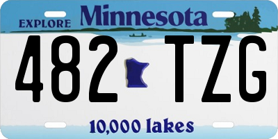 MN license plate 482TZG