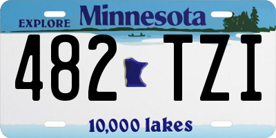 MN license plate 482TZI