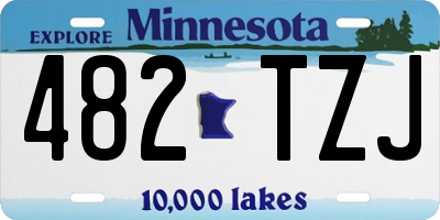 MN license plate 482TZJ