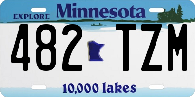 MN license plate 482TZM