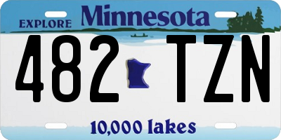 MN license plate 482TZN