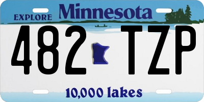 MN license plate 482TZP
