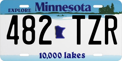 MN license plate 482TZR