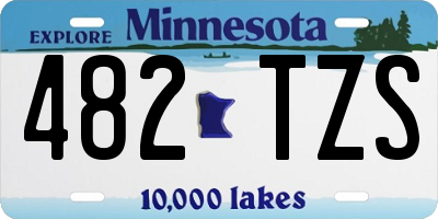 MN license plate 482TZS