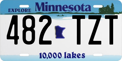 MN license plate 482TZT