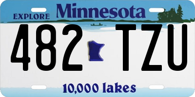 MN license plate 482TZU