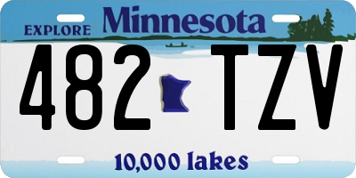 MN license plate 482TZV