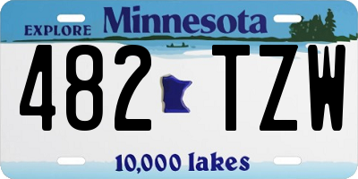 MN license plate 482TZW