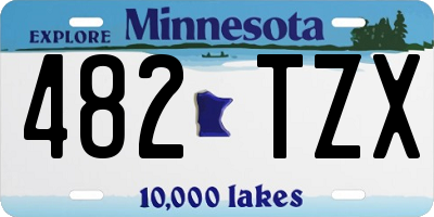 MN license plate 482TZX