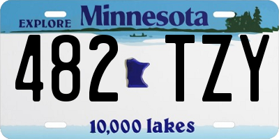 MN license plate 482TZY