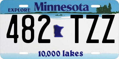 MN license plate 482TZZ