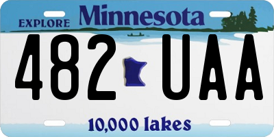 MN license plate 482UAA