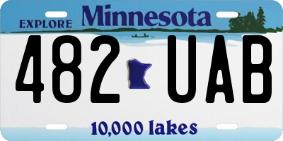 MN license plate 482UAB