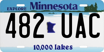 MN license plate 482UAC