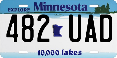 MN license plate 482UAD