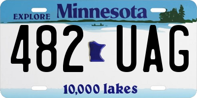 MN license plate 482UAG