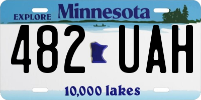 MN license plate 482UAH
