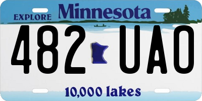MN license plate 482UAO