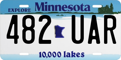 MN license plate 482UAR