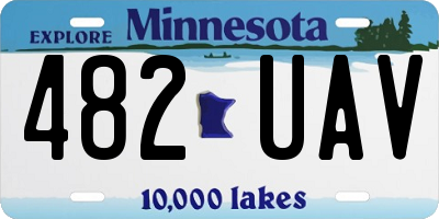 MN license plate 482UAV