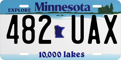 MN license plate 482UAX