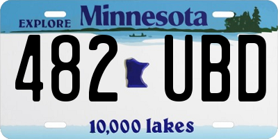 MN license plate 482UBD