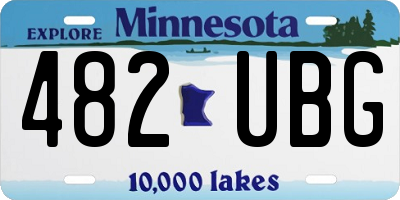 MN license plate 482UBG