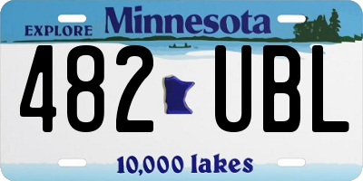 MN license plate 482UBL