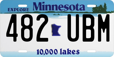 MN license plate 482UBM