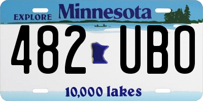 MN license plate 482UBO