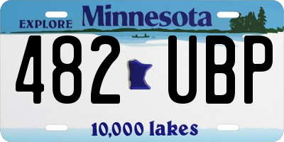 MN license plate 482UBP