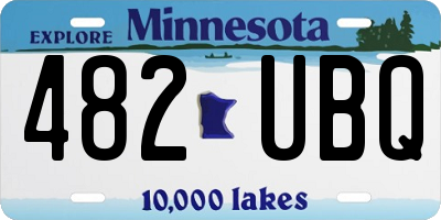 MN license plate 482UBQ
