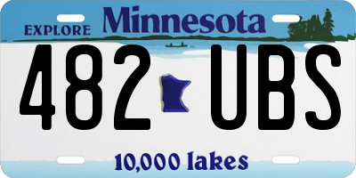 MN license plate 482UBS
