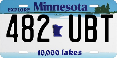 MN license plate 482UBT